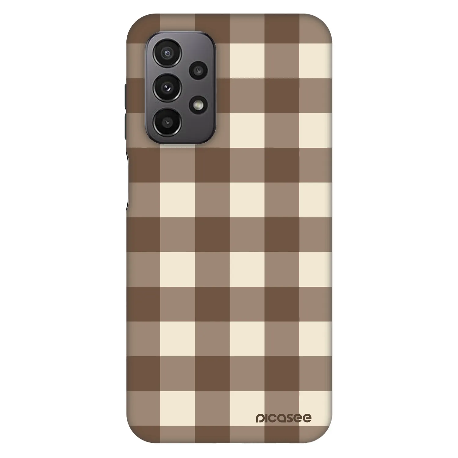 Picasee Fashion Case pre Samsung Galaxy A23 A236B 5G - Brown grid