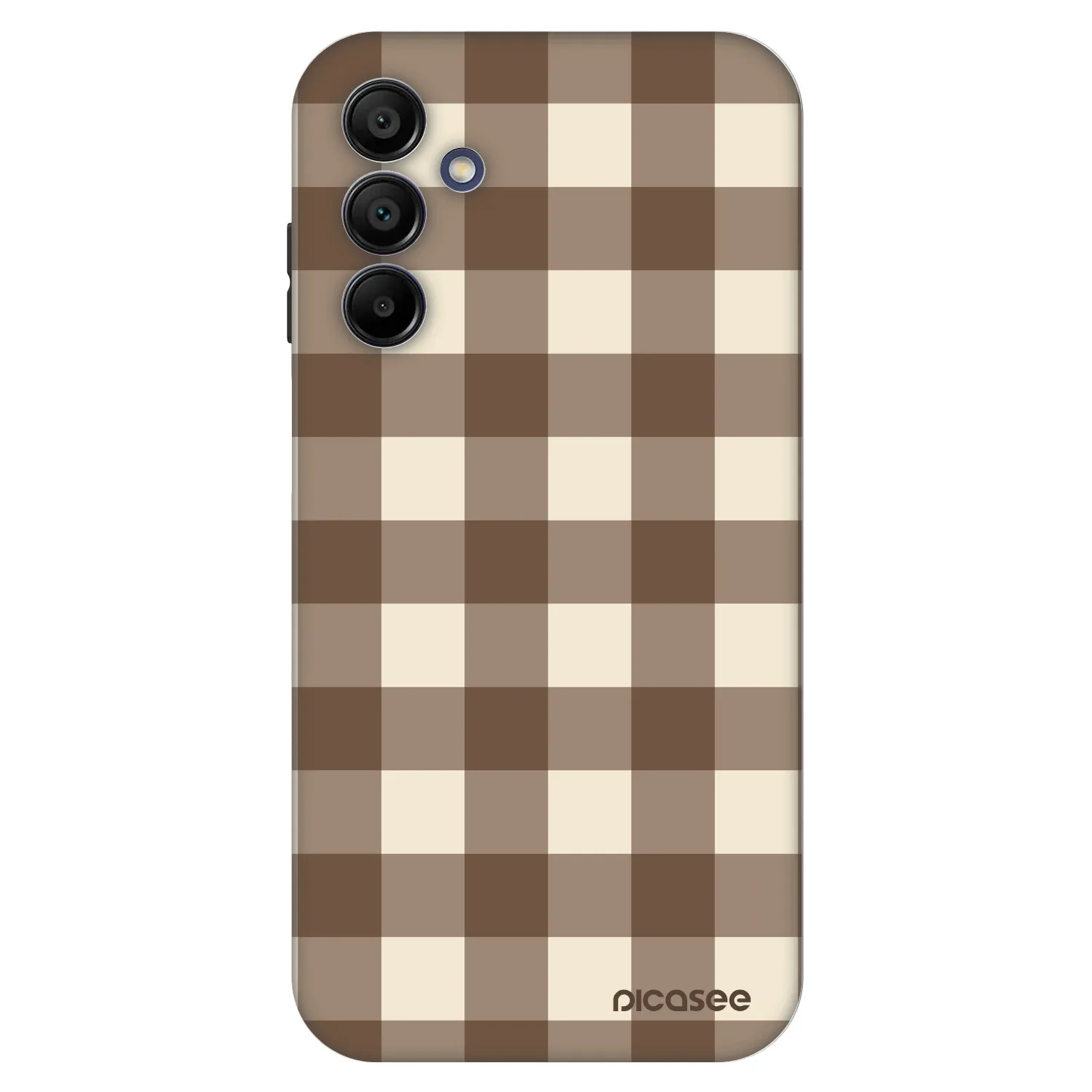 Picasee Fashion Case pre Samsung Galaxy A15 A155F 4G - Brown grid
