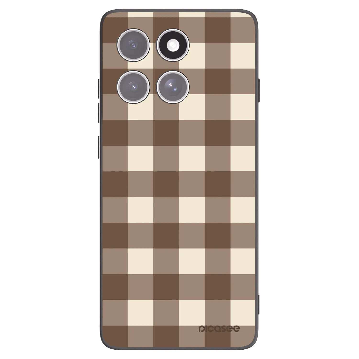 Picasee silikónový čierny obal pre Motorola Edge 60 Pro - Brown grid