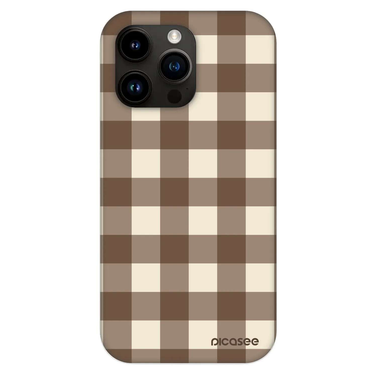 Picasee Fashion Case MagSafe pre Apple iPhone 13 Pro - Brown grid