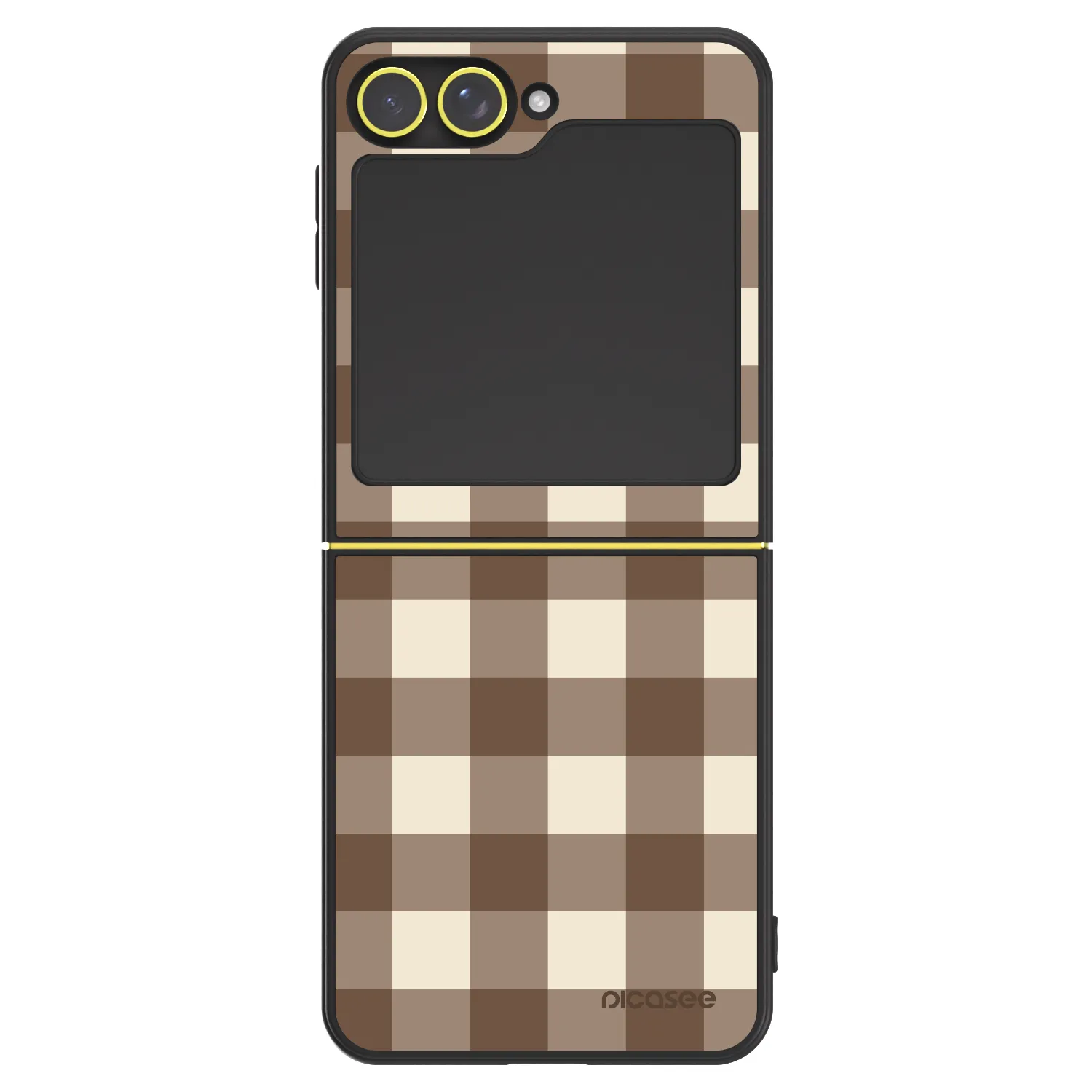 Picasee ULTIMATE CASE pro Samsung Galaxy Z Flip7 FE 5G - Brown grid