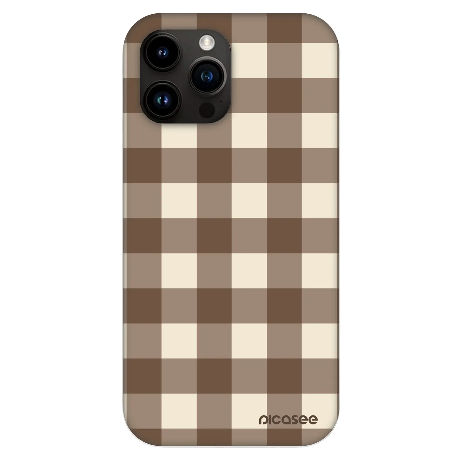 Picasee Fashion Case MagSafe pre Apple iPhone 13 Pro Max - Brown grid