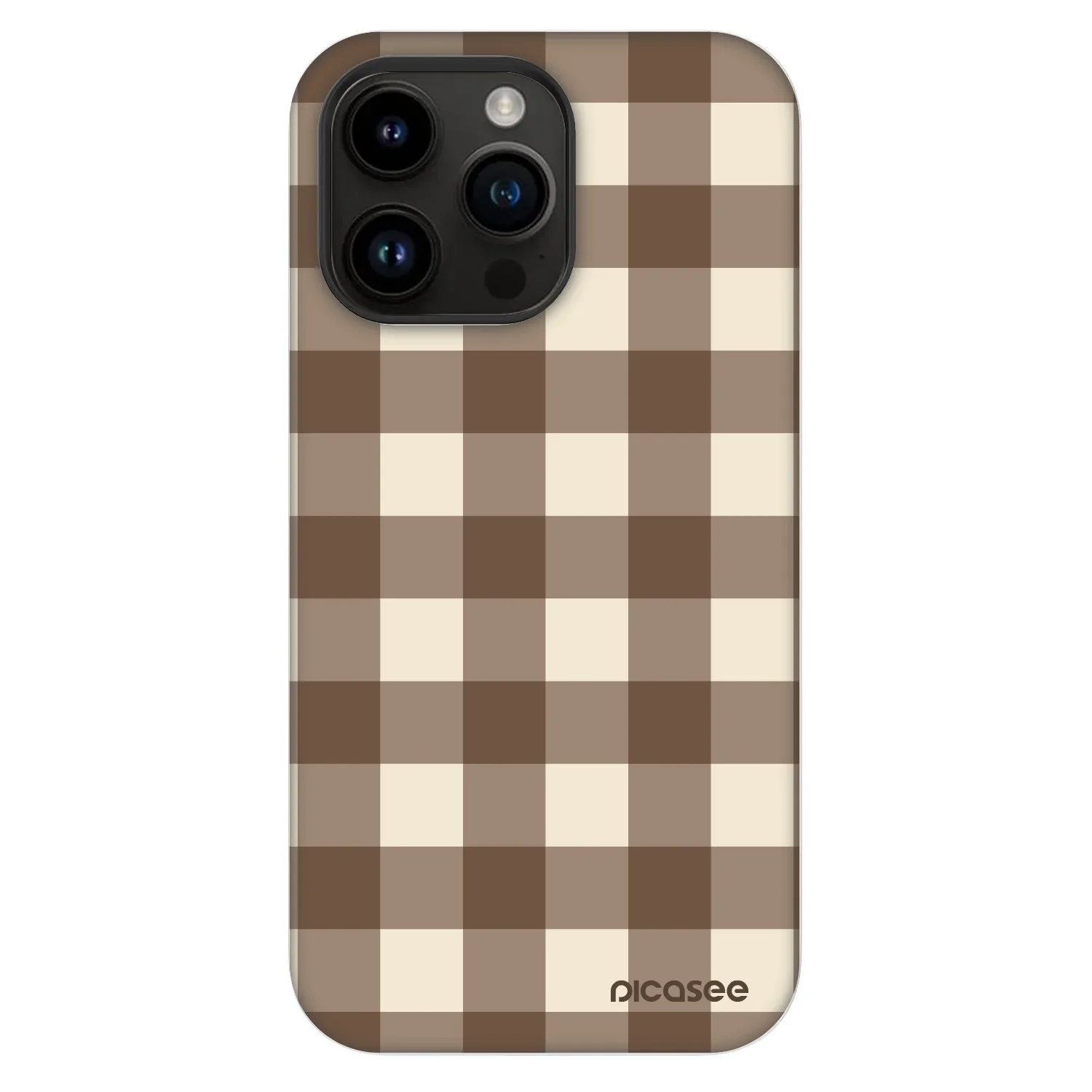 Picasee Fashion Case MagSafe pre Apple iPhone 14 Pro Max - Brown grid