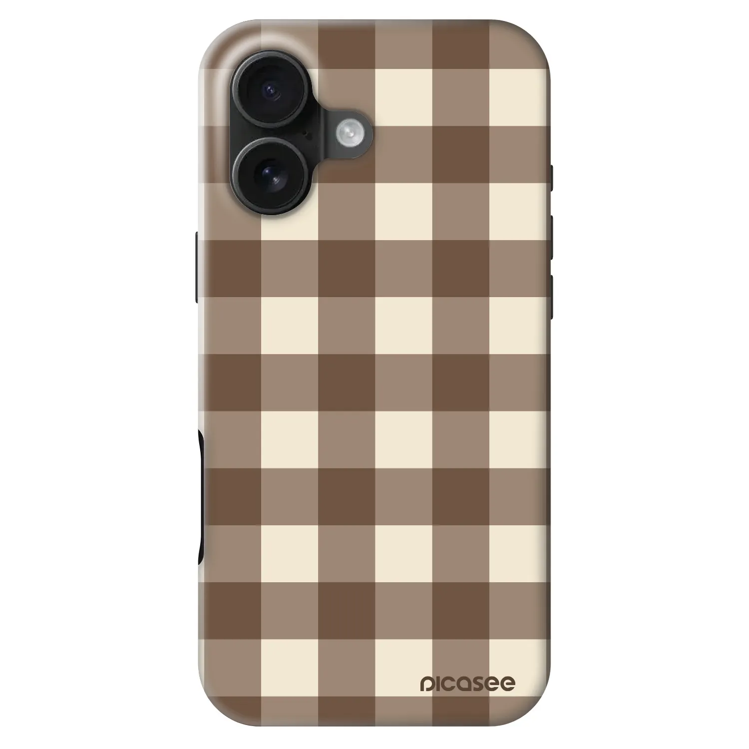 Picasee Fashion Case MagSafe pre Apple iPhone 16 - Brown grid