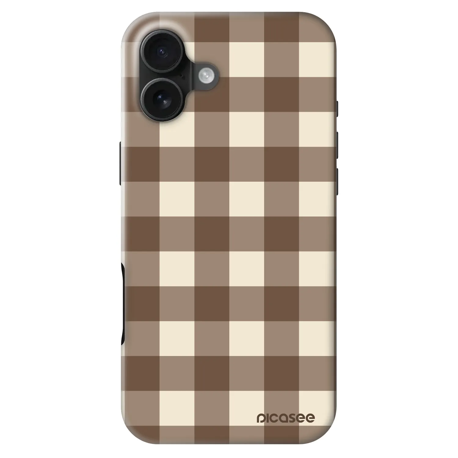 Picasee Fashion Case MagSafe pre Apple iPhone 16 Plus - Brown grid