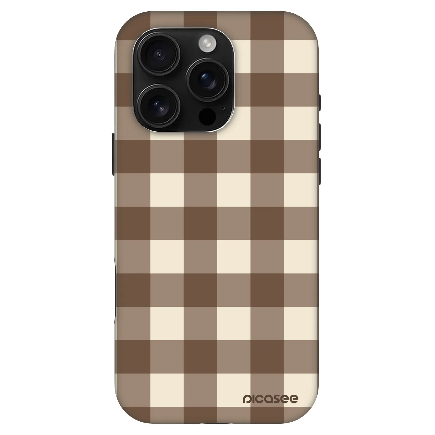 Picasee Fashion Case MagSafe pre Apple iPhone 16 Pro - Brown grid