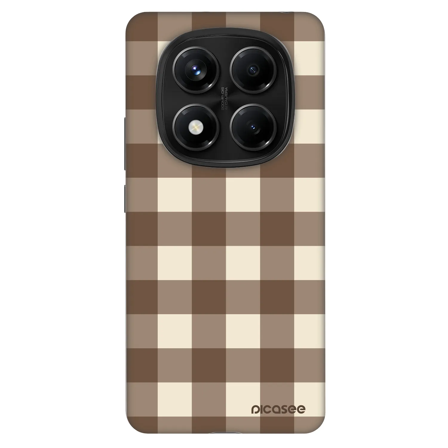Picasee Fashion Case pre Xiaomi Redmi Note 14 Pro 4G - Brown grid