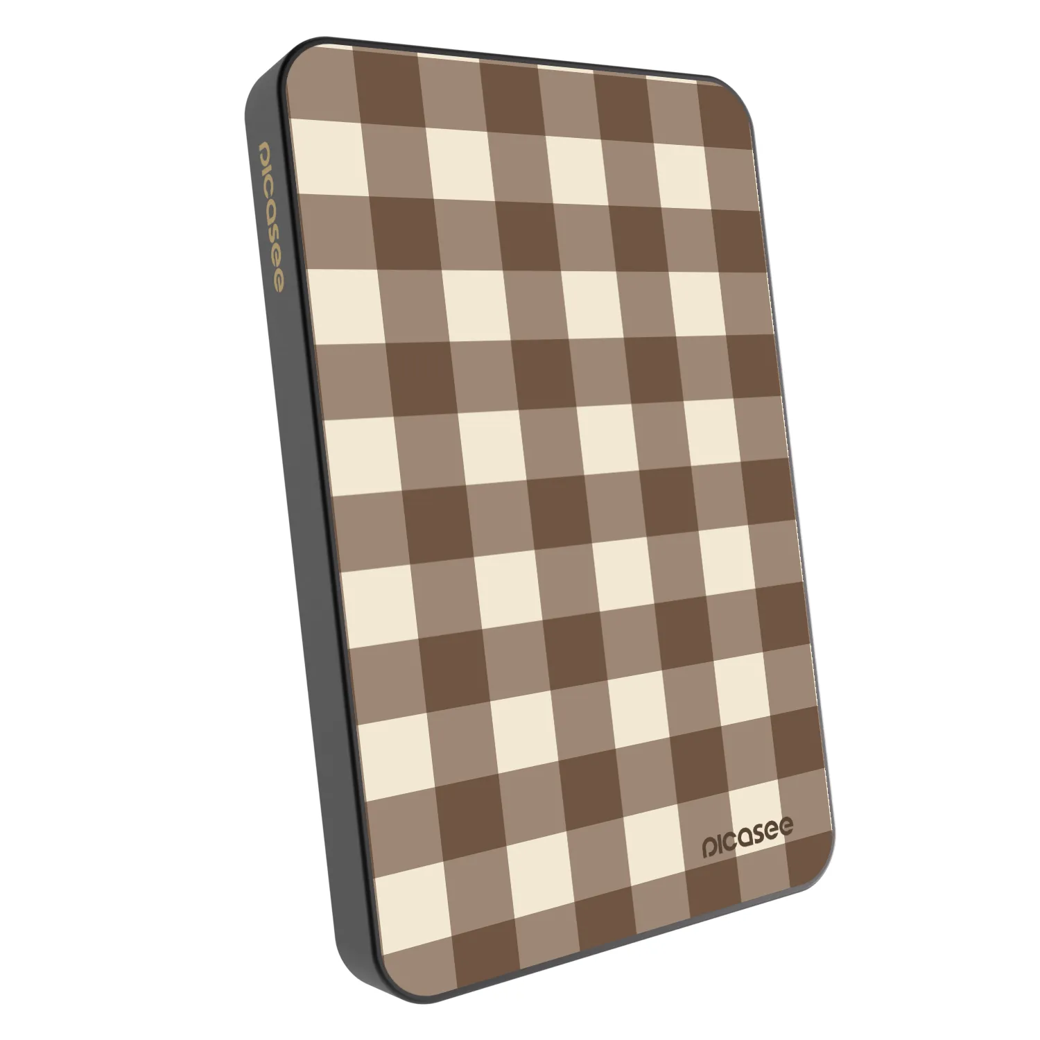 Picasee Powerbanka s MagSafe 5 000 mAh Šedá - Brown grid