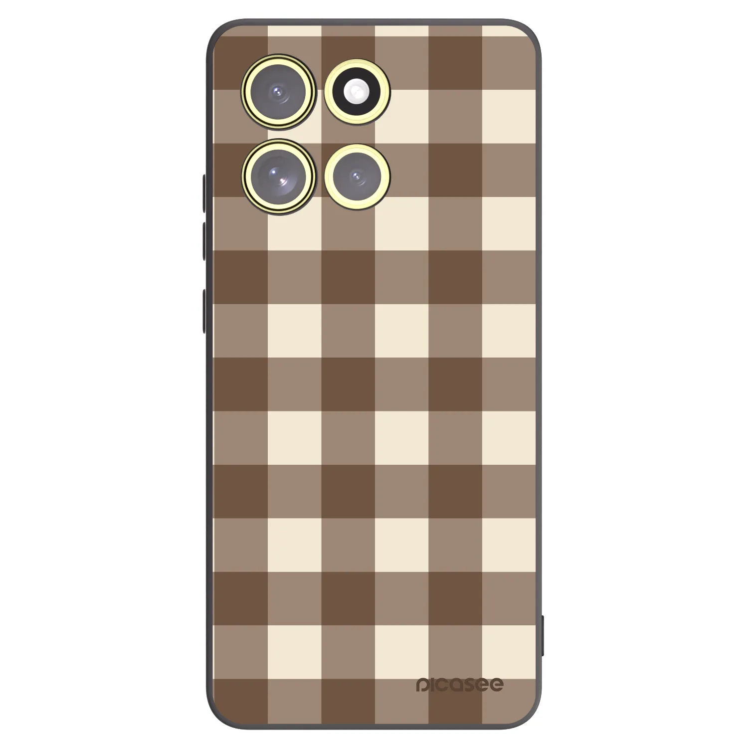 Picasee silikónový čierny obal pre Motorola Moto G86 5G - Brown grid
