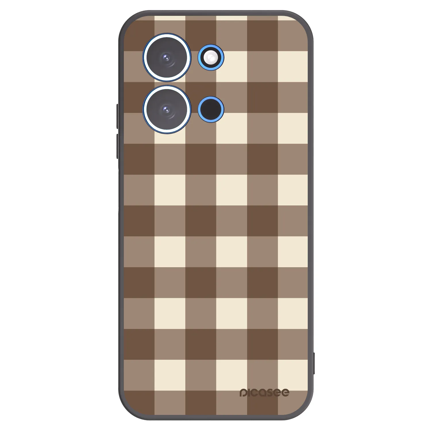 Picasee silikónový čierny obal pre Xiaomi Redmi 15C 4G - Brown grid