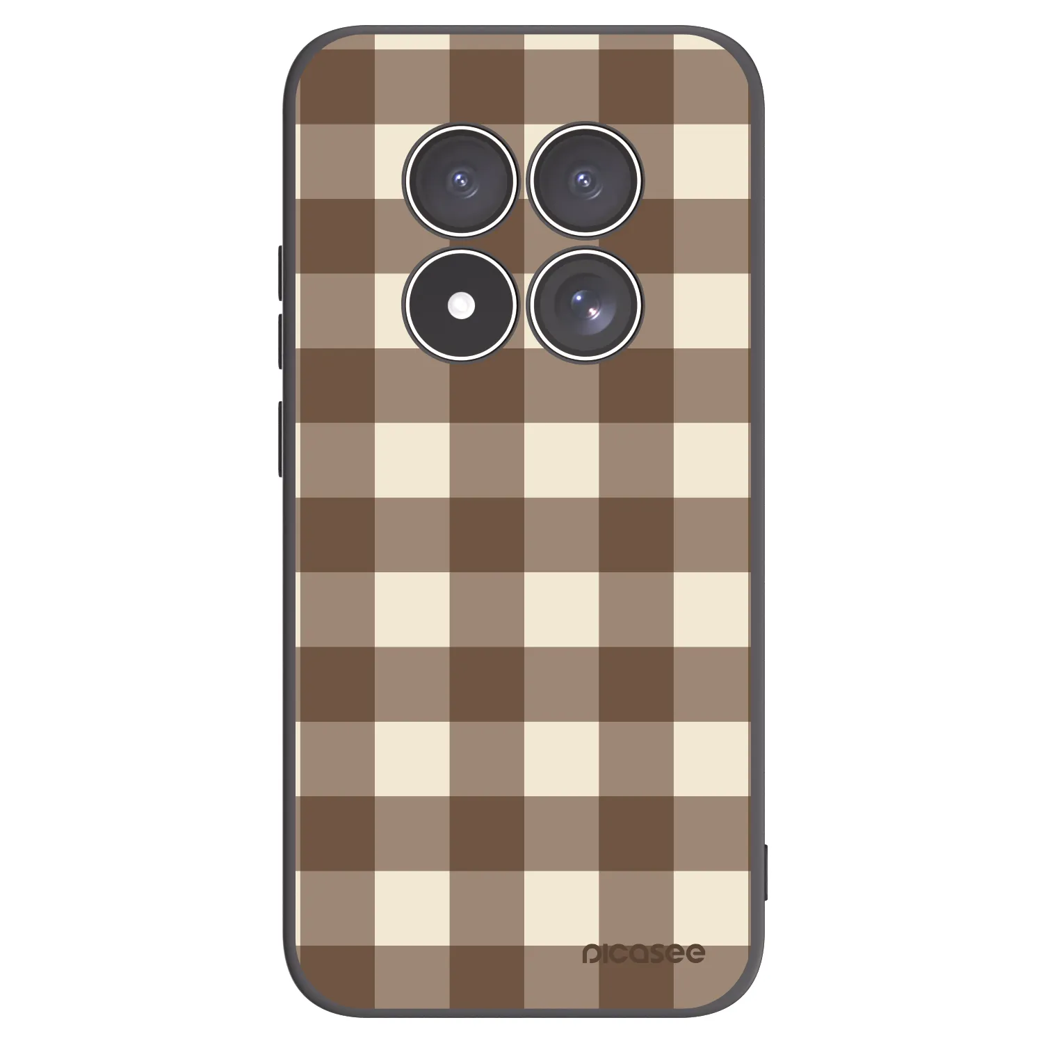 Picasee silikónový čierny obal pre Xiaomi Redmi Note 15 Pro 4G - Brown grid