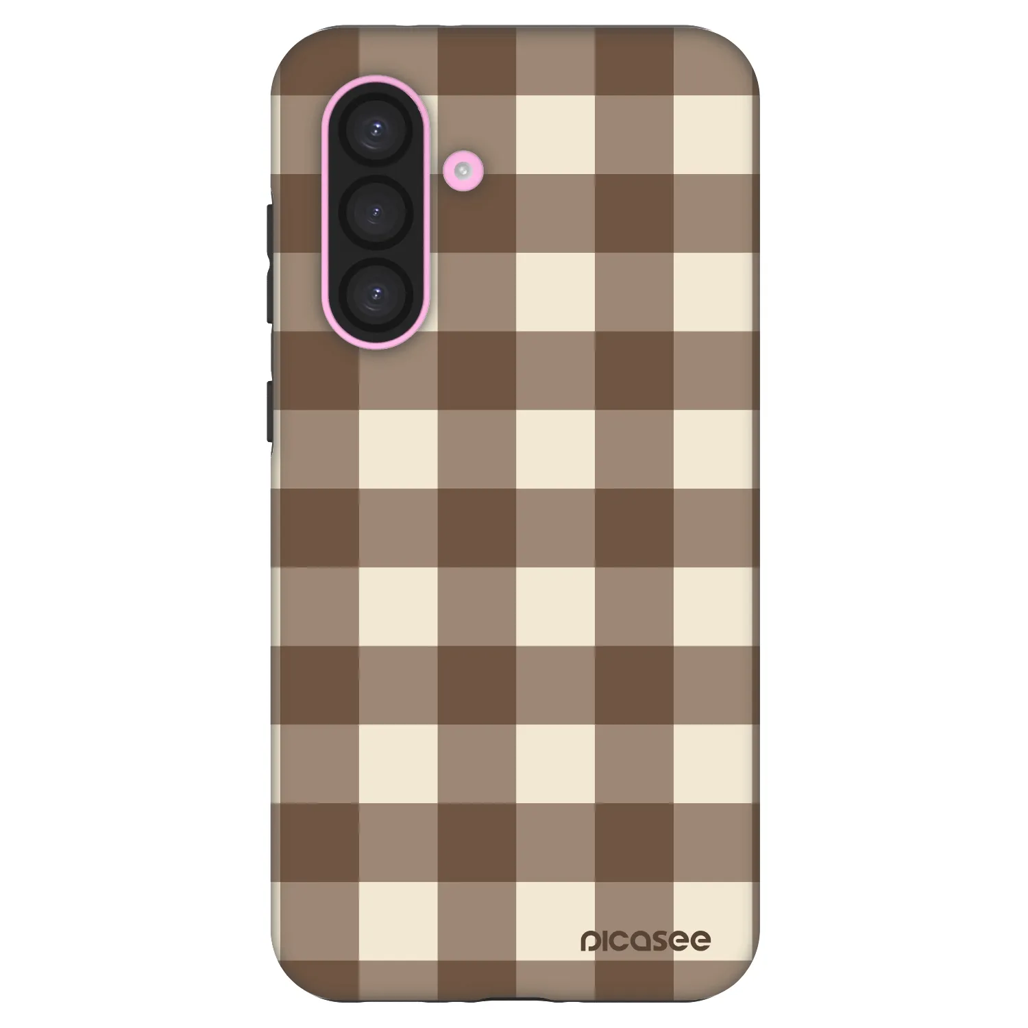 Picasee Fashion Case pre Samsung Galaxy A56 5G A566B - Brown grid