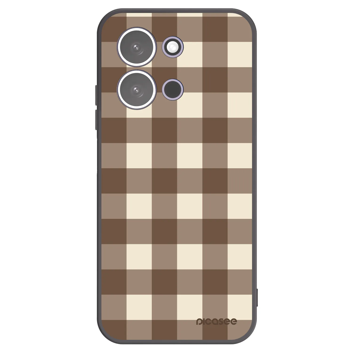 Picasee silikónový čierny obal pre Xiaomi Redmi 15C 5G - Brown grid