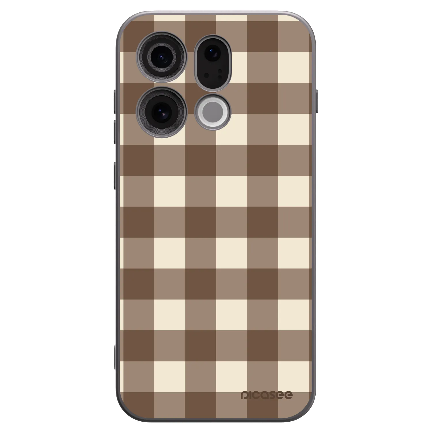 Picasee silikónový čierny obal pre OPPO Find X9 - Brown grid