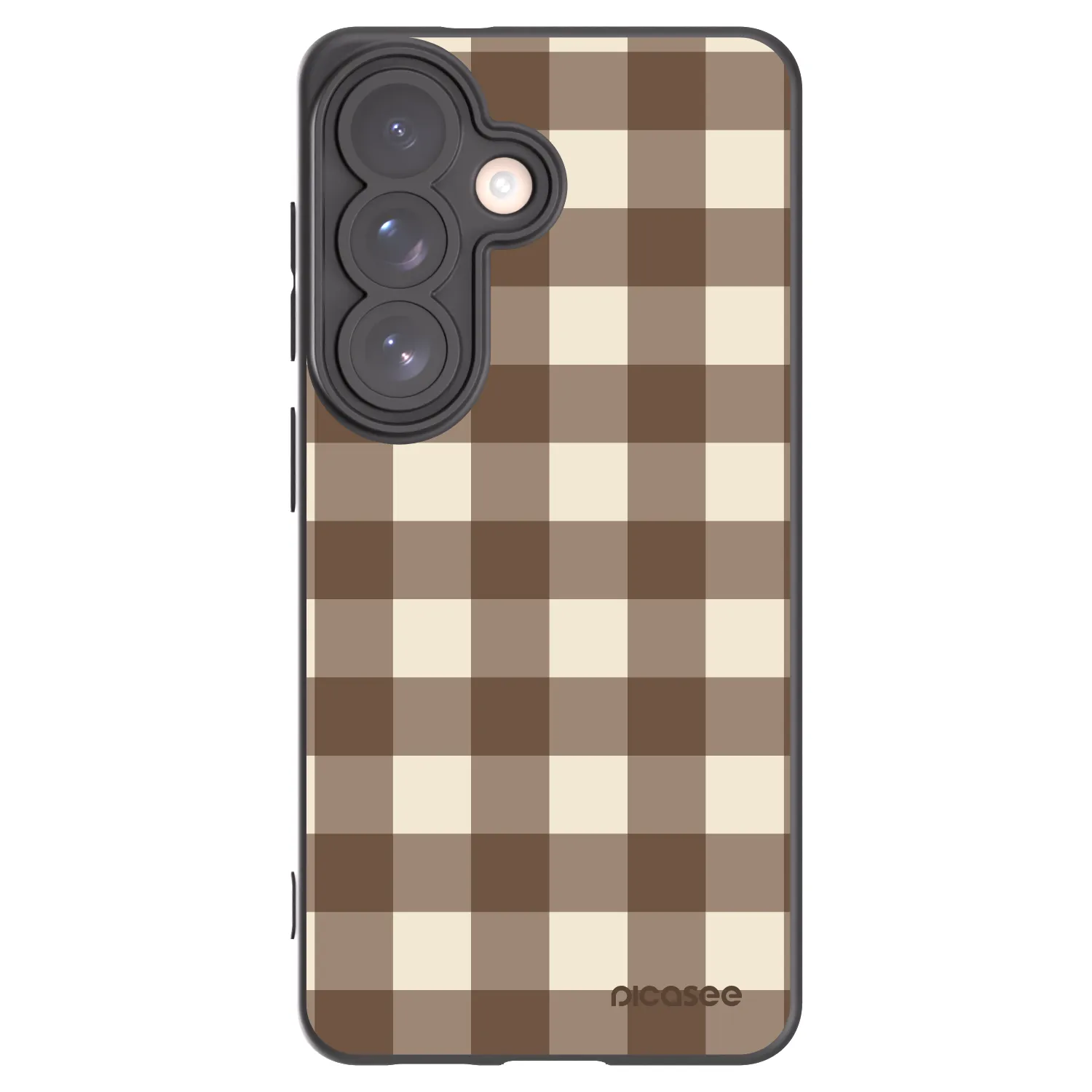 Picasee silikónový čierny obal pre Samsung Galaxy S26 - Brown grid