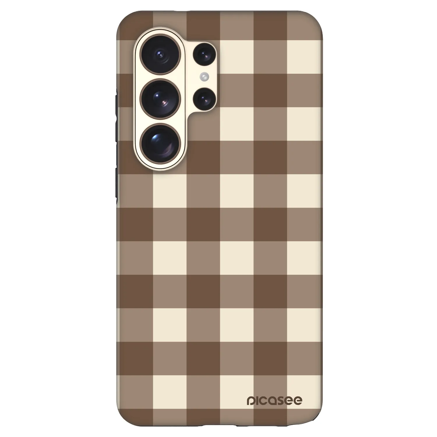 Picasee Fashion Case PowerShare pro Samsung Galaxy S26 Ultra - Brown grid