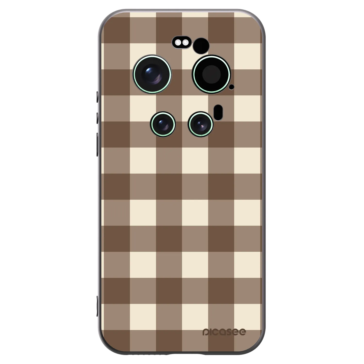 Picasee silikónový čierny obal pre Xiaomi 17 Ultra - Brown grid