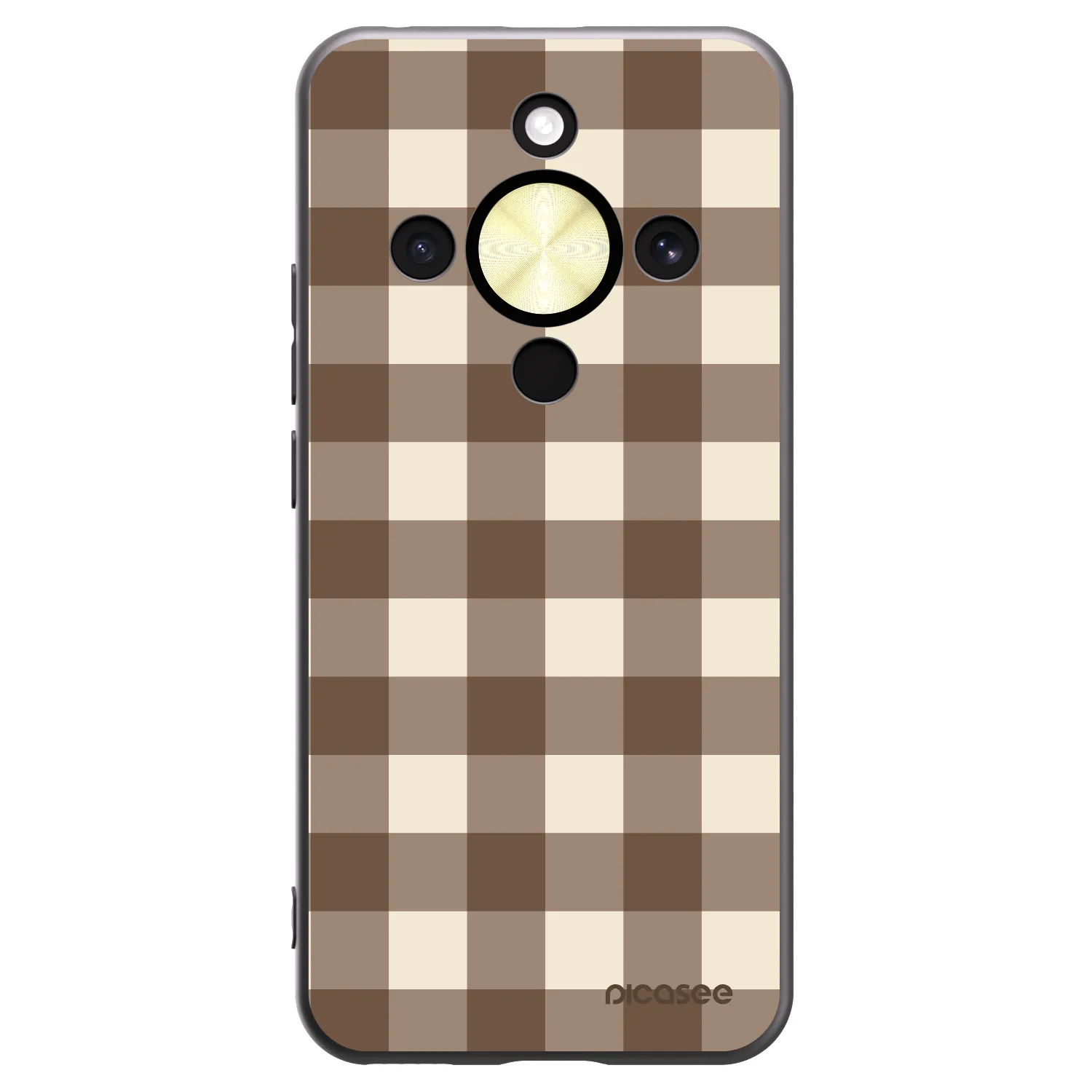 Picasee silikónový čierny obal pre Honor Magic8 Lite 5G - Brown grid