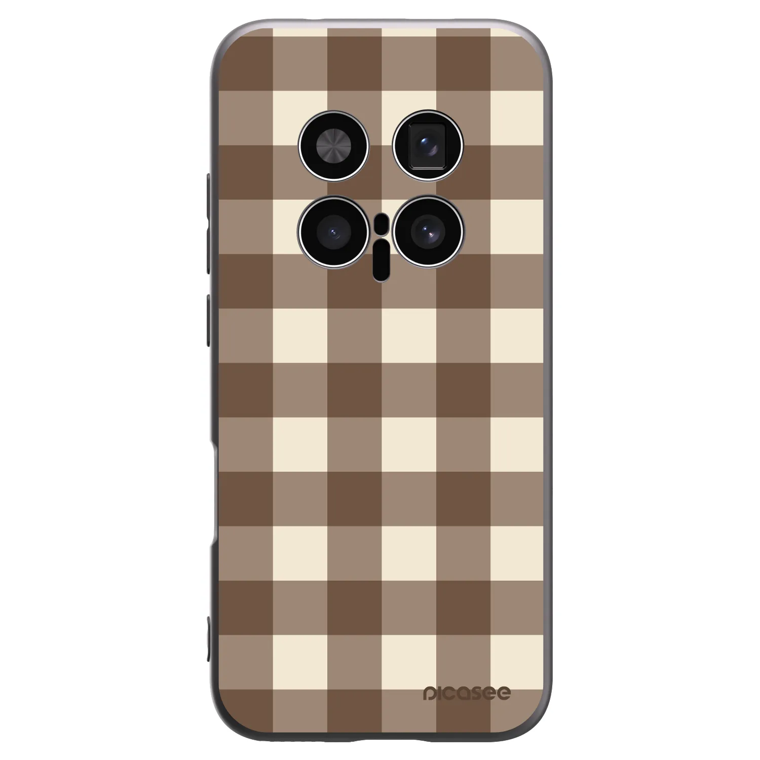 Picasee silikónový čierny obal pre Honor Magic8 Pro 5G - Brown grid