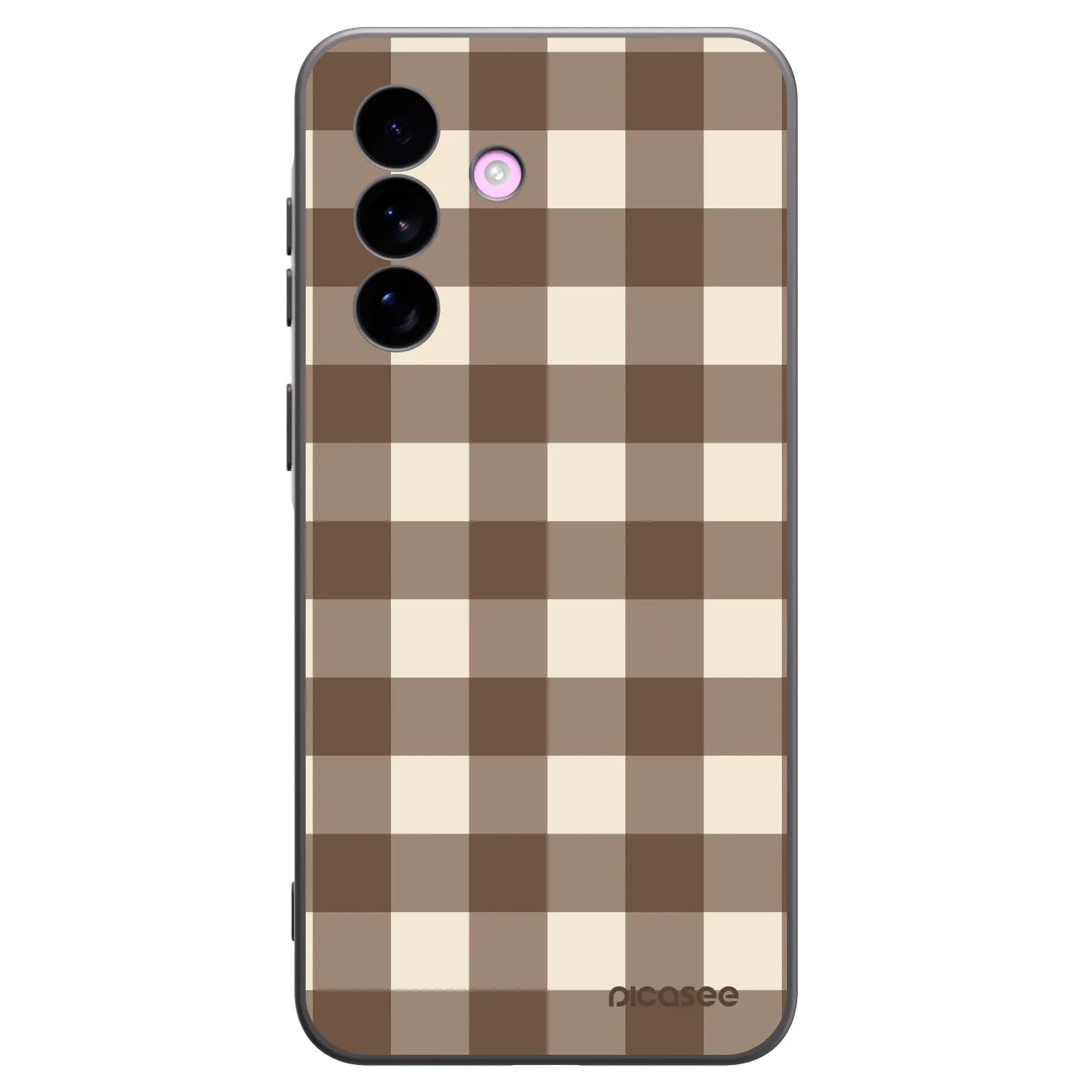 Picasee silikónový čierny obal pre Samsung Galaxy A57 5G - Brown grid