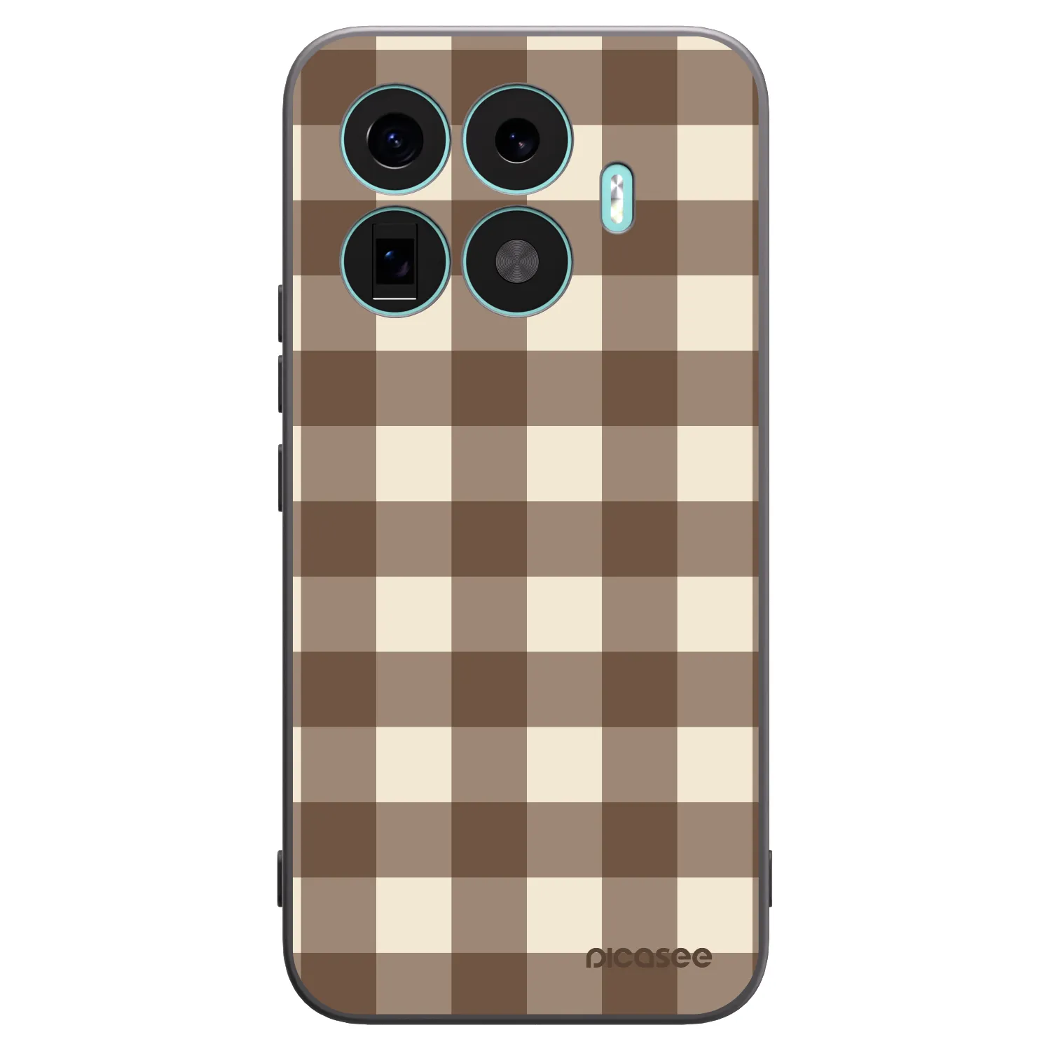 Picasee silikónový čierny obal pre Xiaomi 17T Pro - Brown grid