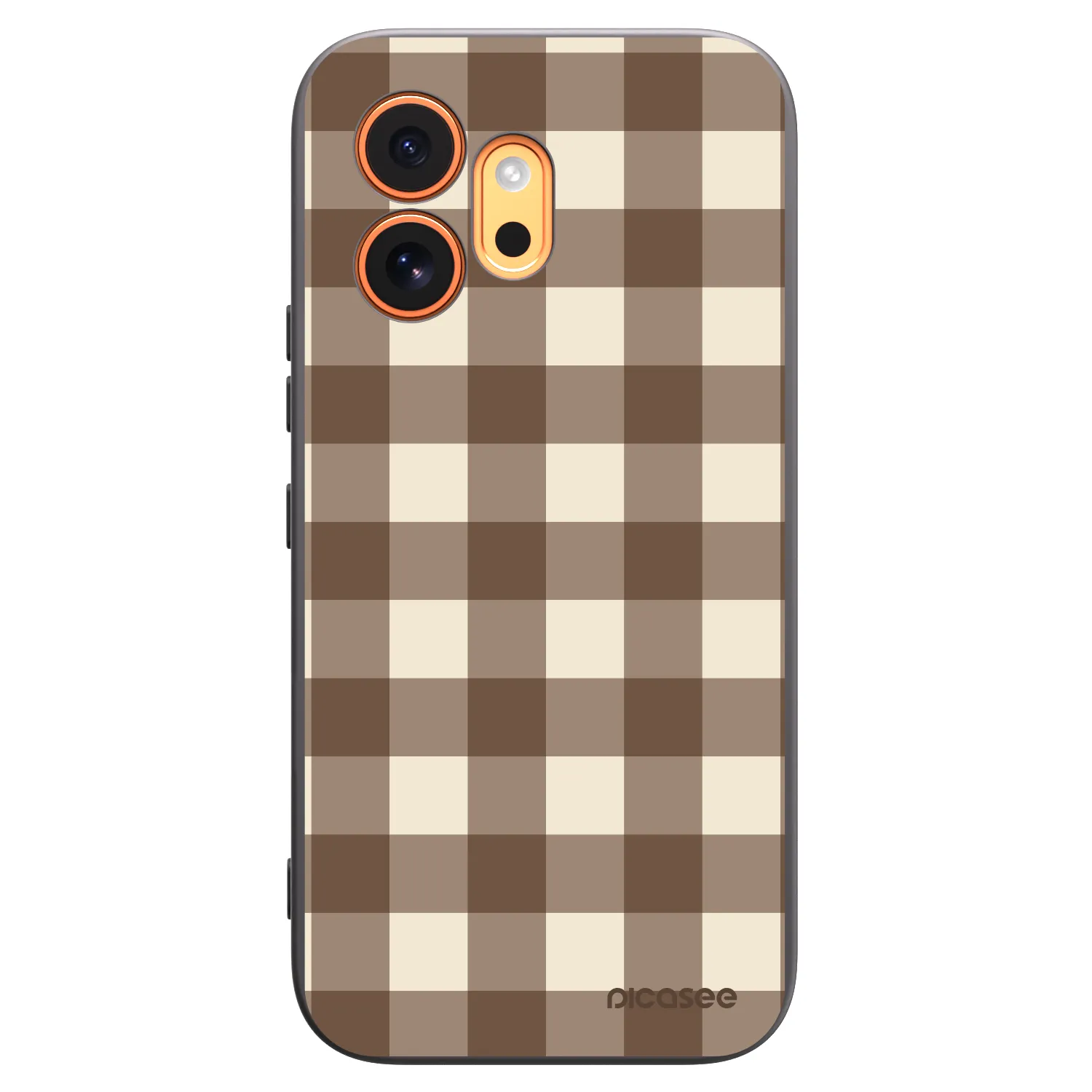 Picasee silikónový čierny obal pre Honor 600 - Brown grid