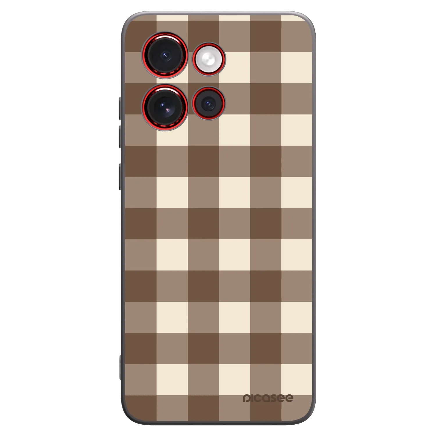 Picasee silikónový čierny obal pre Motorola Edge 60 Neo 5G - Brown grid