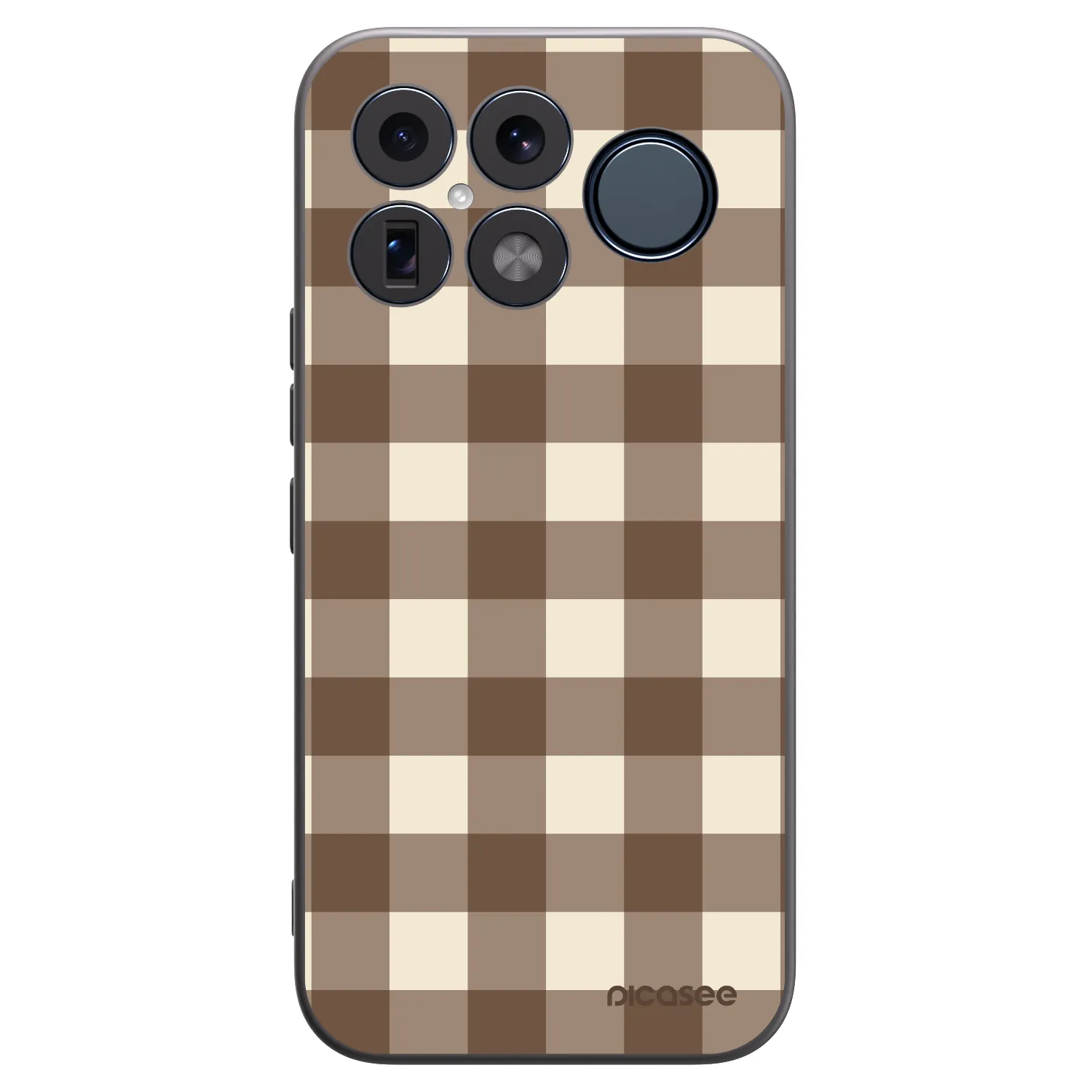 Picasee silikónový čierny obal pre Xiaomi Poco F8 Ultra - Brown grid