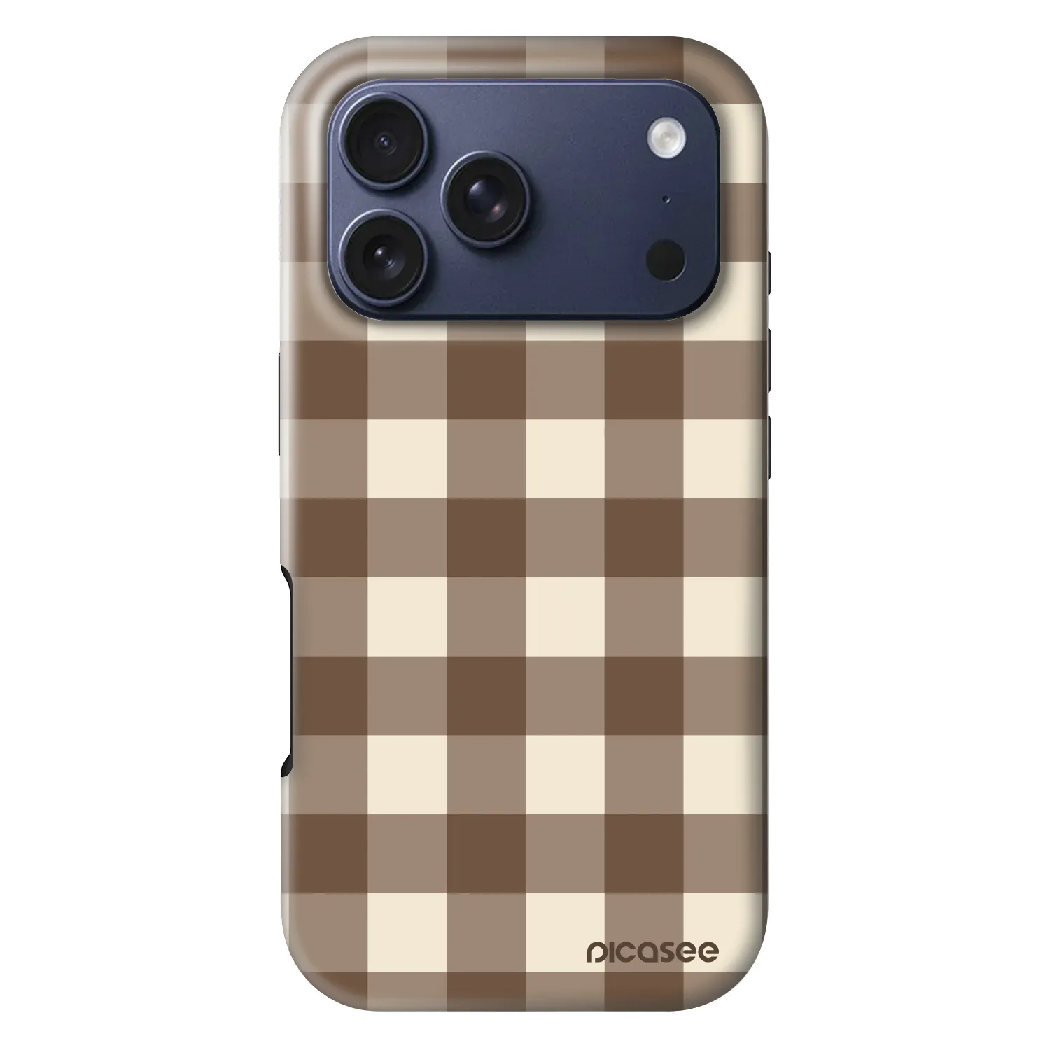 Picasee Fashion Case MagSafe pre Apple iPhone 18 Pro - Brown grid