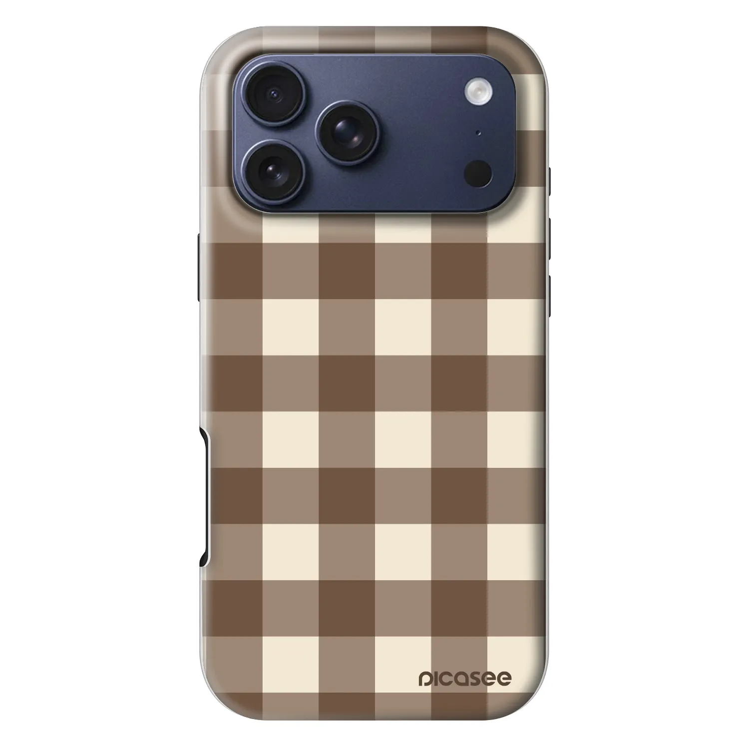 Picasee Fashion Case MagSafe pre Apple iPhone 18 Pro Max - Brown grid