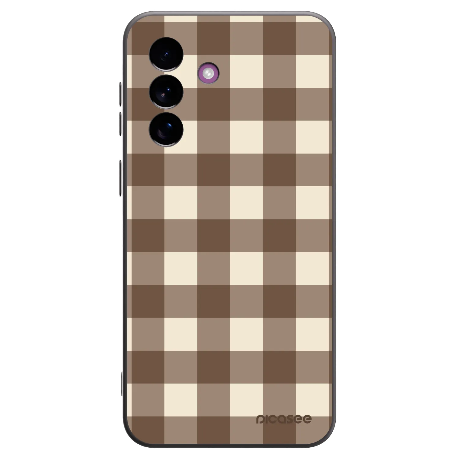 Picasee silikónový čierny obal pre Samsung Galaxy A37 - Brown grid
