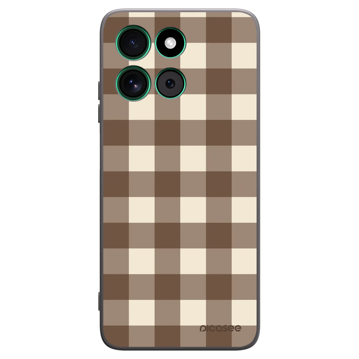 Picasee silikónový čierny obal pre Motorola Moto G57 Power - Brown grid