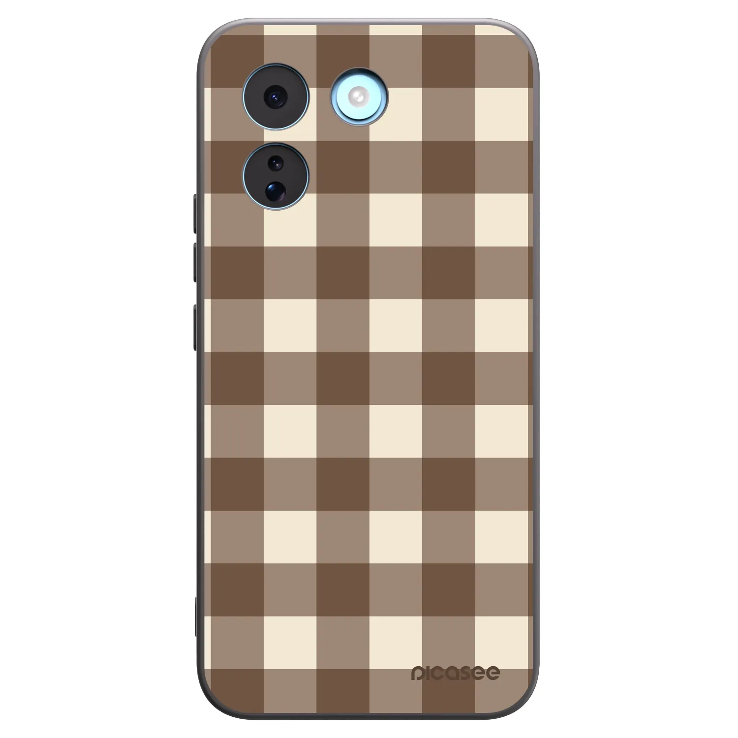Picasee silikónový čierny obal pre Xiaomi Redmi Note 17 Pro MAX 5G - Brown grid