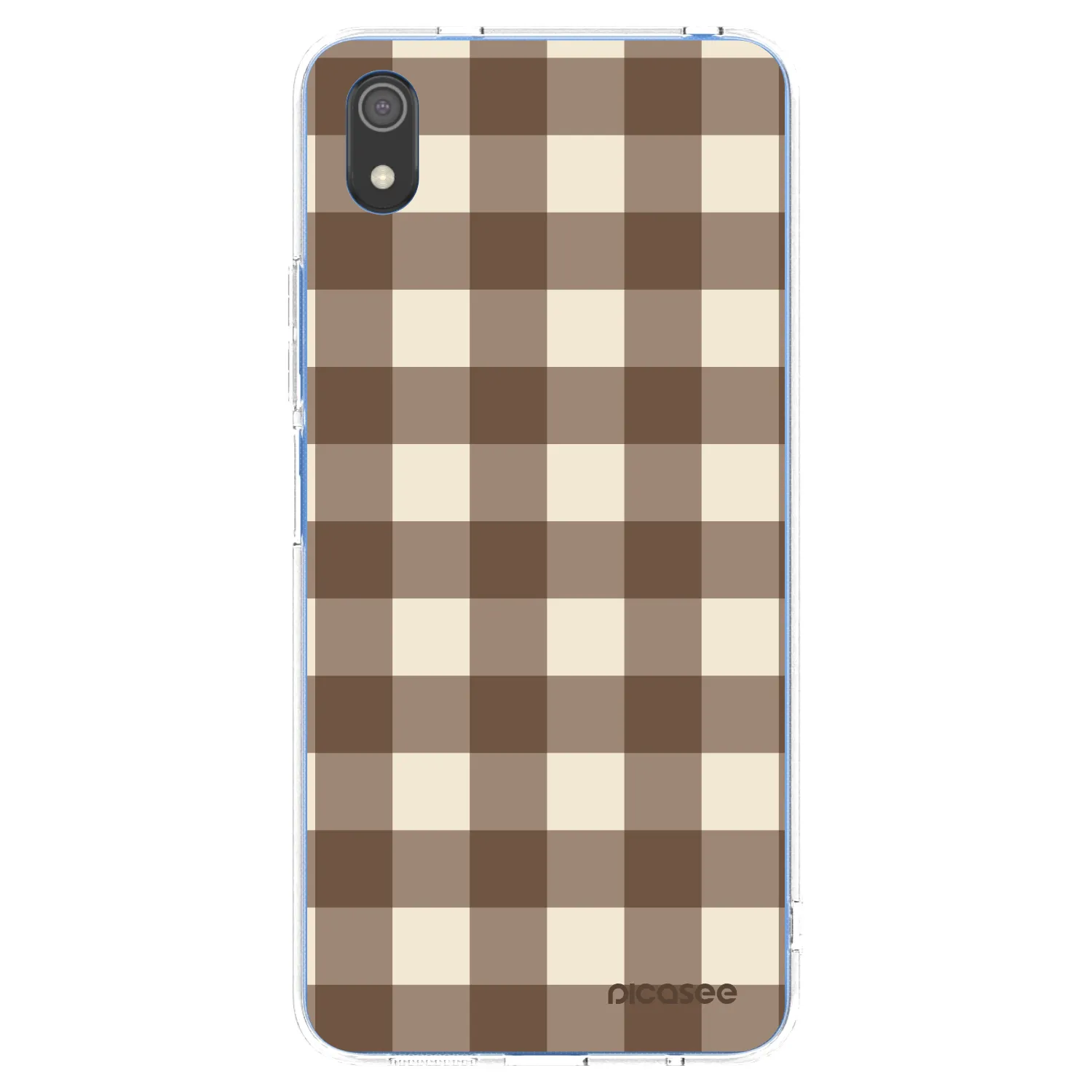 Picasee silikónový prehľadný obal pre Xiaomi Redmi 7A - Brown grid