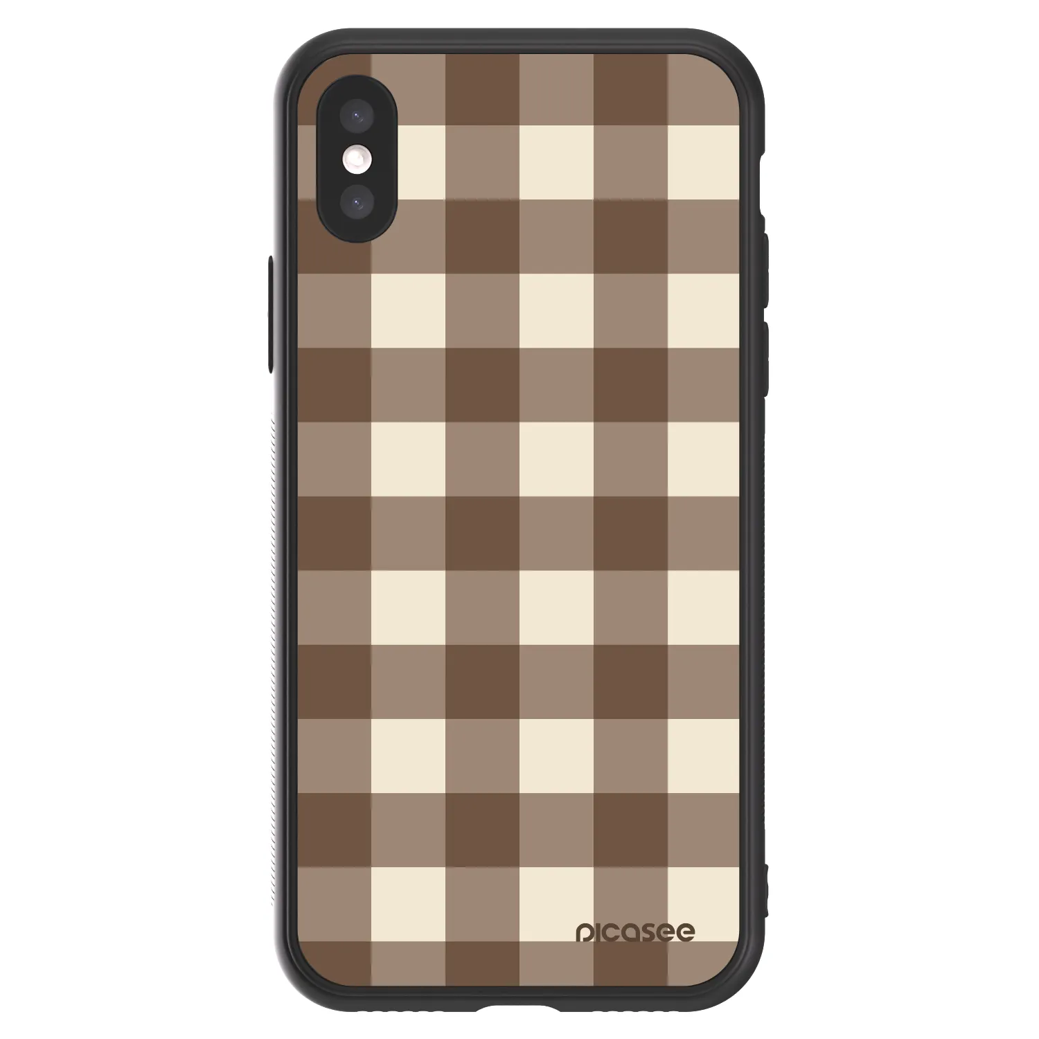 Picasee ULTIMATE CASE pro Apple iPhone X/XS - Brown grid