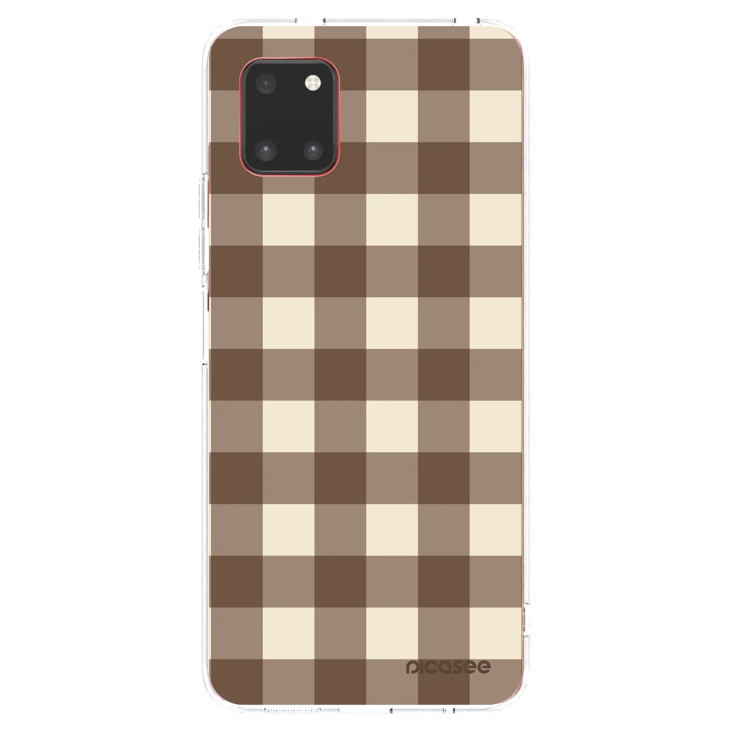Picasee silikónový prehľadný obal pre Samsung Galaxy Note 10 Lite N770F - Brown grid