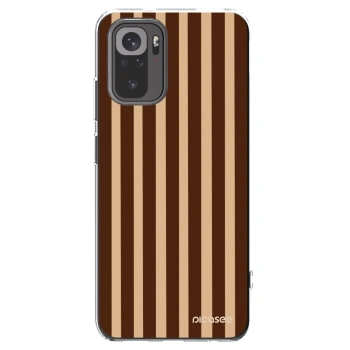 Picasee silikónový prehľadný obal pre Xiaomi Redmi Note 10S - Brown lines