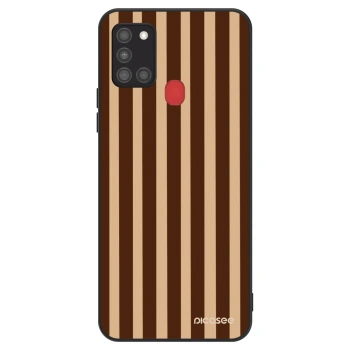 Obal pre Samsung Galaxy A21s - Brown lines