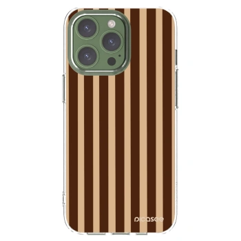Picasee silikónový prehľadný obal pre Apple iPhone 13 Pro - Brown lines