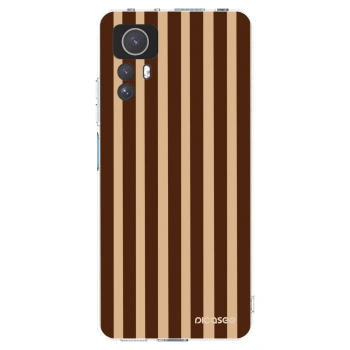 Picasee silikónový prehľadný obal pre Xiaomi Redmi Note 12S - Brown lines