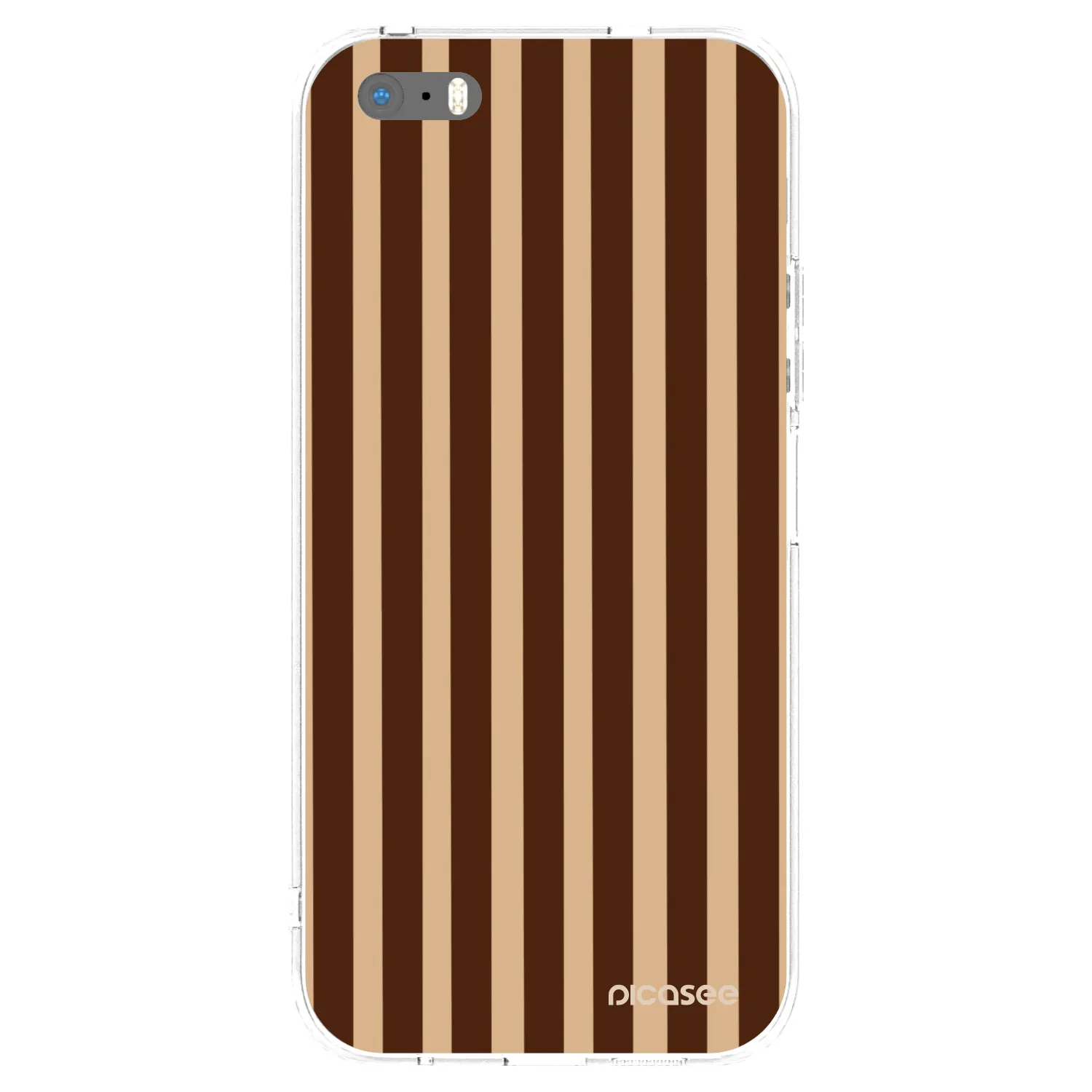 Picasee silikónový prehľadný obal pre Apple iPhone 5/5S/SE - Brown lines