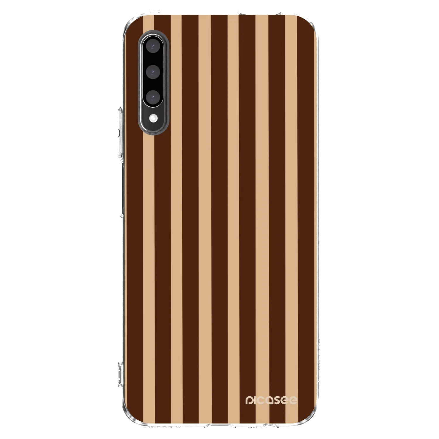 Picasee silikónový prehľadný obal pre Honor 9X Pro - Brown lines