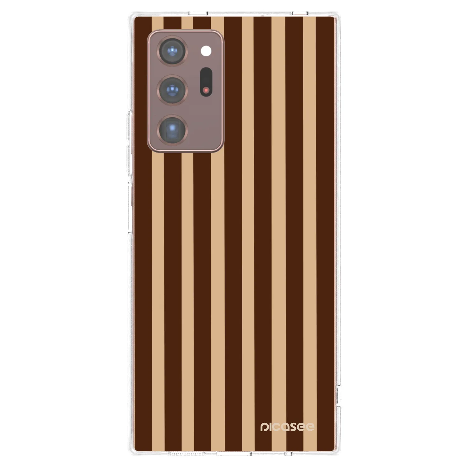 Picasee silikónový prehľadný obal pre Samsung Galaxy Note 20 Ultra - Brown lines