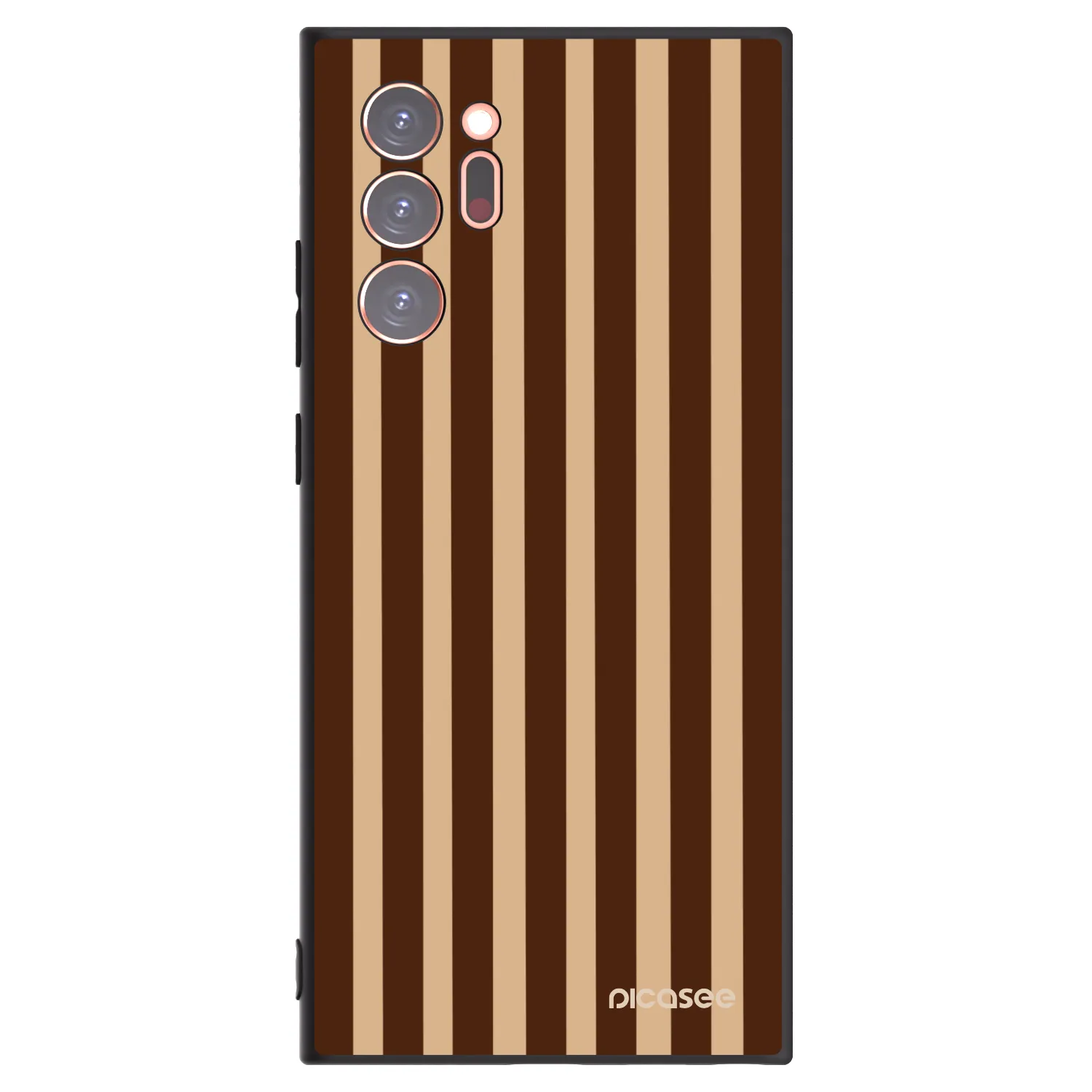Picasee silikónový čierny obal pre Samsung Galaxy Note 20 Ultra - Brown lines