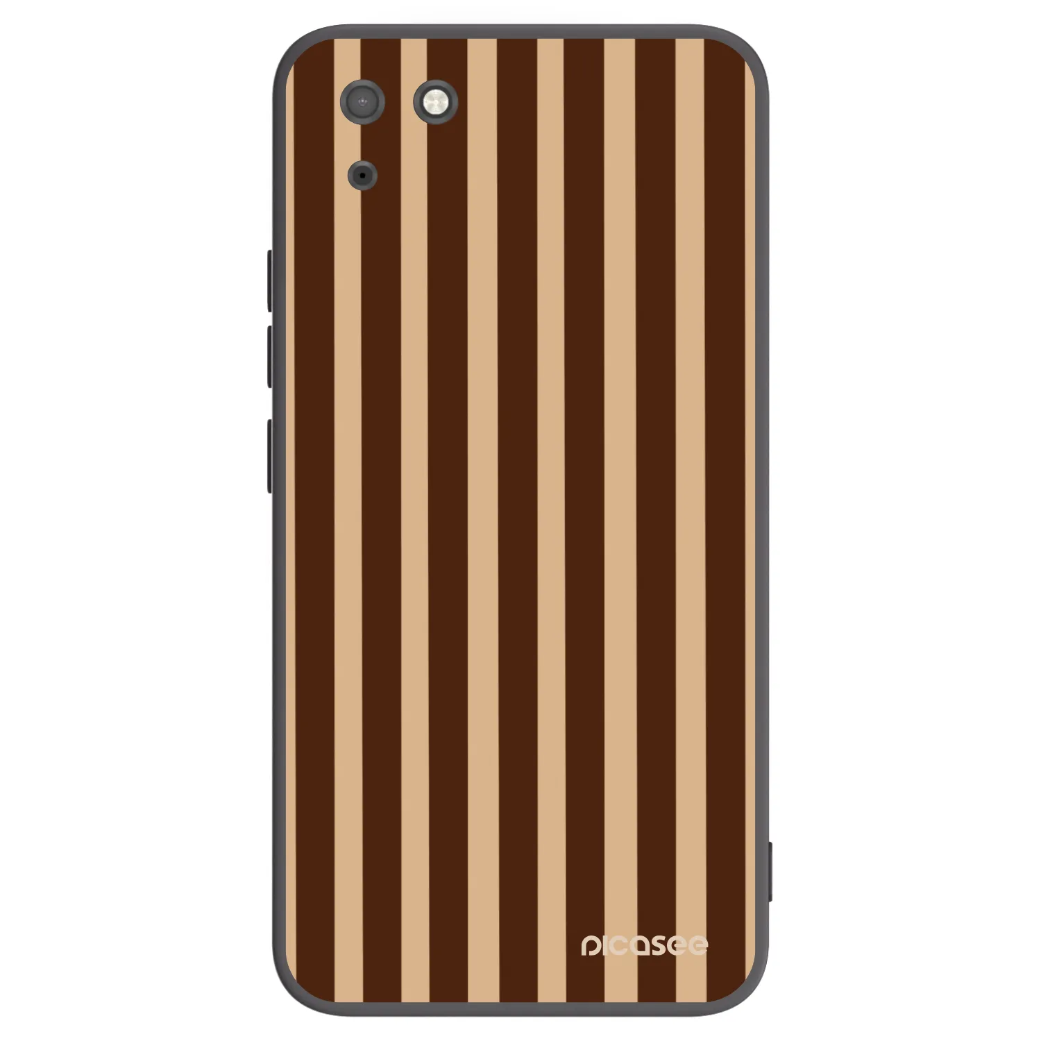 Picasee silikónový čierny obal pre Huawei Y5P - Brown lines