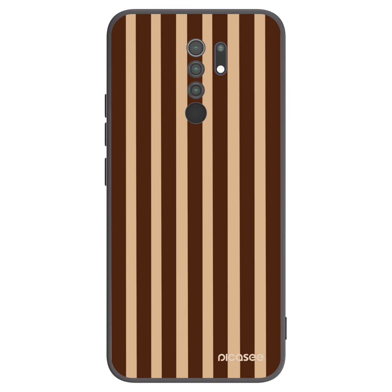 Picasee silikónový čierny obal pre Xiaomi Redmi 9 - Brown lines
