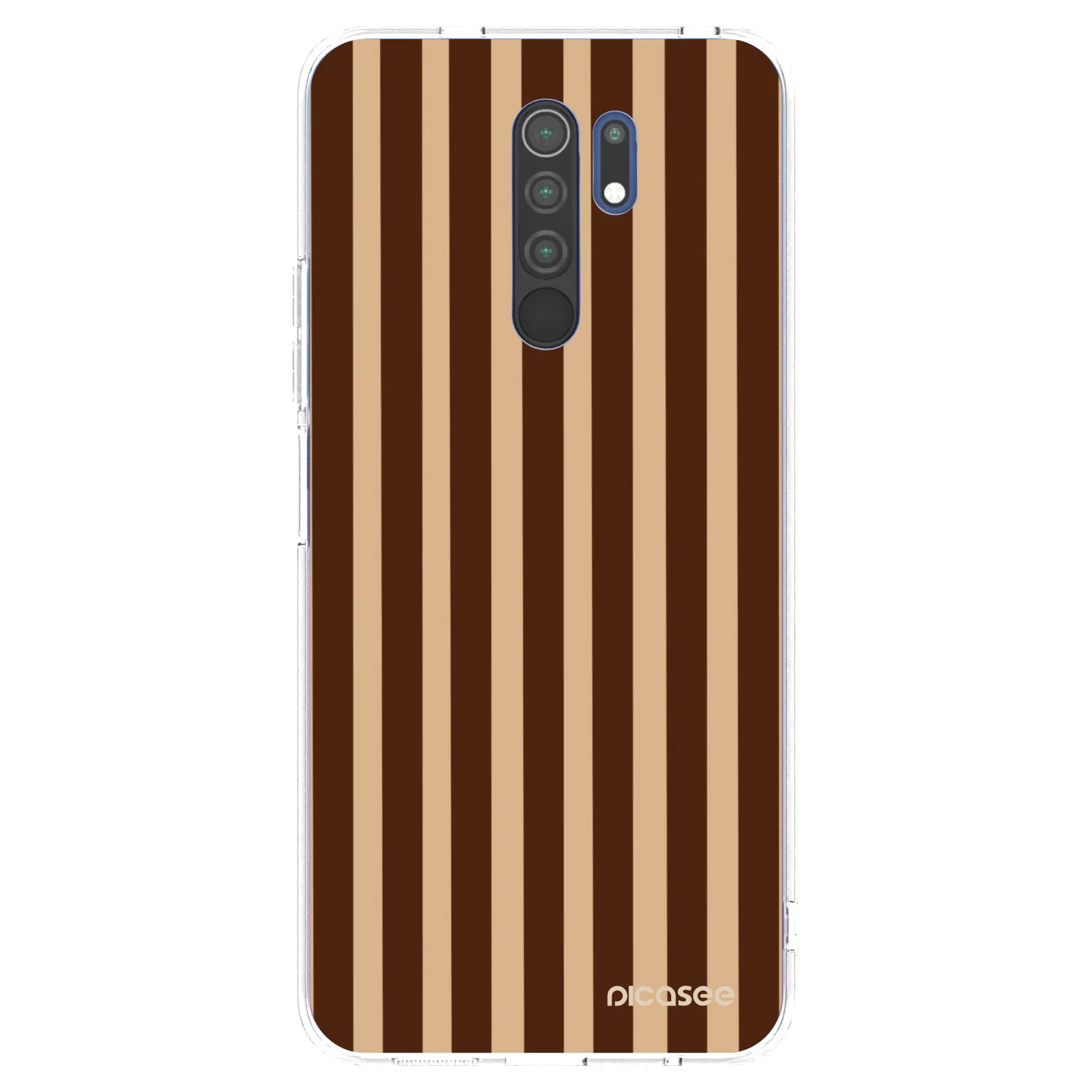 Picasee silikónový prehľadný obal pre Xiaomi Redmi 9 - Brown lines