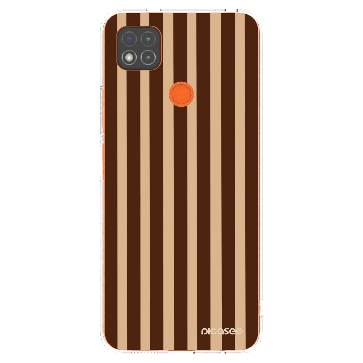 Picasee silikónový prehľadný obal pre Xiaomi Redmi 9C - Brown lines