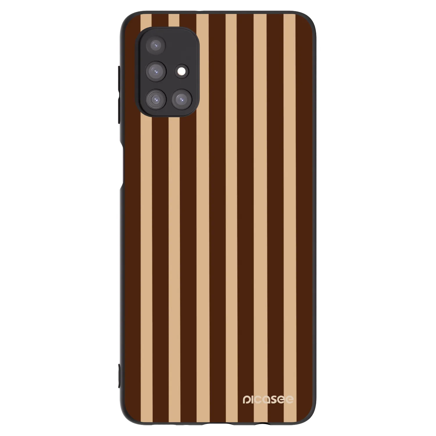 Picasee silikónový čierny obal pre Samsung Galaxy M31s - Brown lines