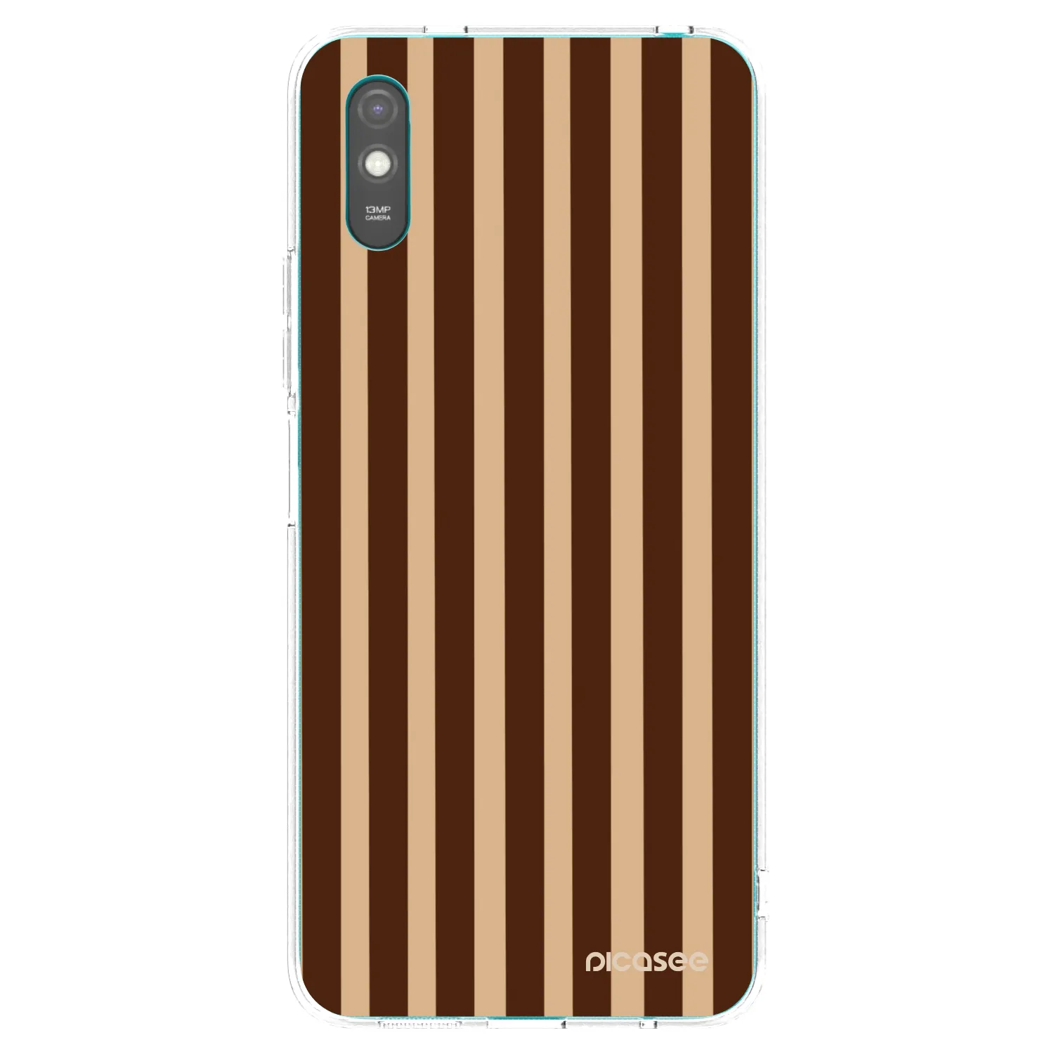 Picasee silikónový prehľadný obal pre Xiaomi Redmi 9A - Brown lines